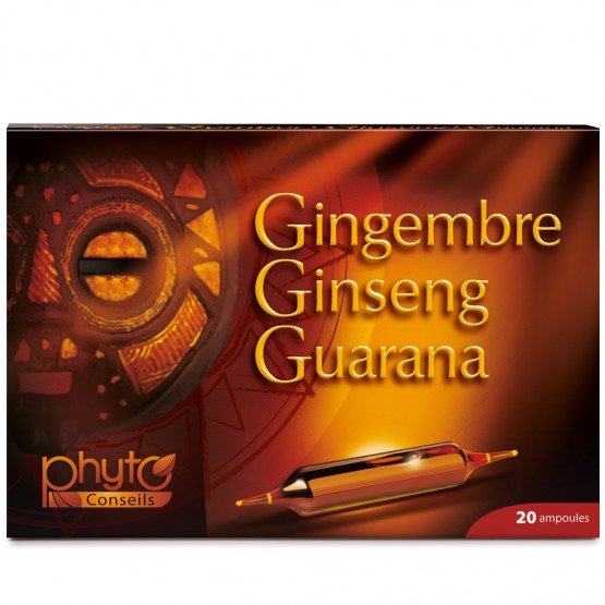 Ampoules Gingembre, Ginseng & Guarana cure antifatigue sexuelle PONROY